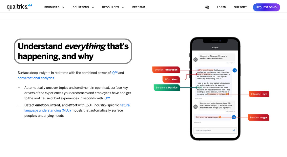 Qualtrics homepage